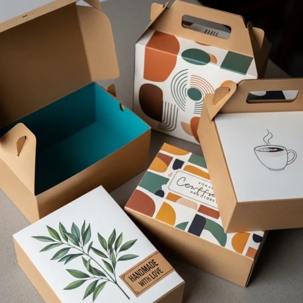 Handle Box Custom Custom Kraft Handle Boxes With Logo -Free Shipping